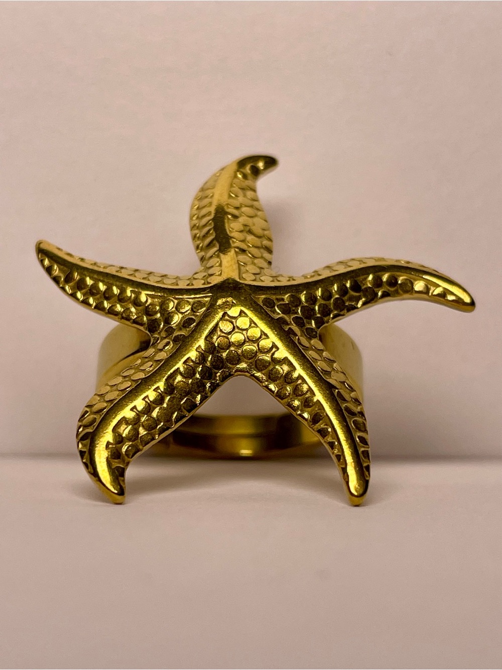 Gold Starfish Statement Ring